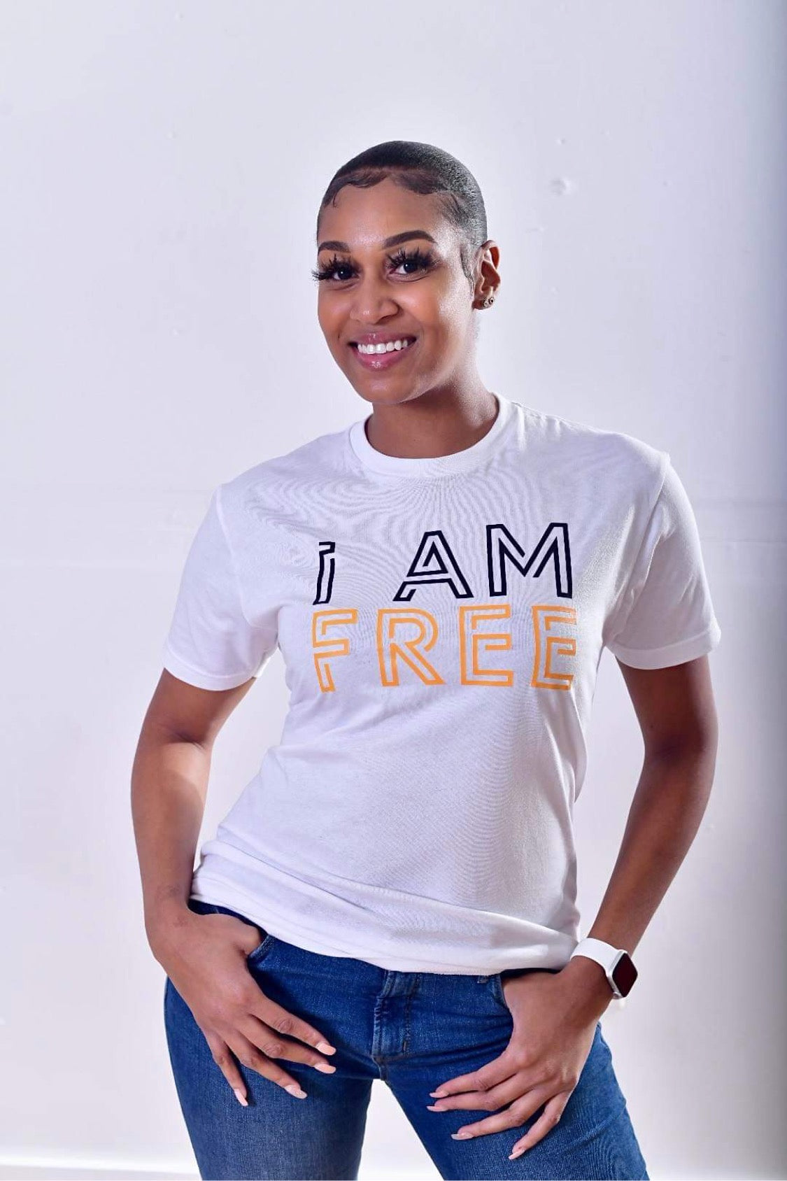 Unisex| Signature "I AM FREE" Hollow Letters